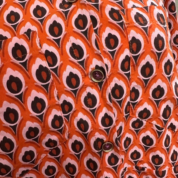 Zara Orange and Pink Geoprint Women’s Dress size medium - Picture 2 of 4